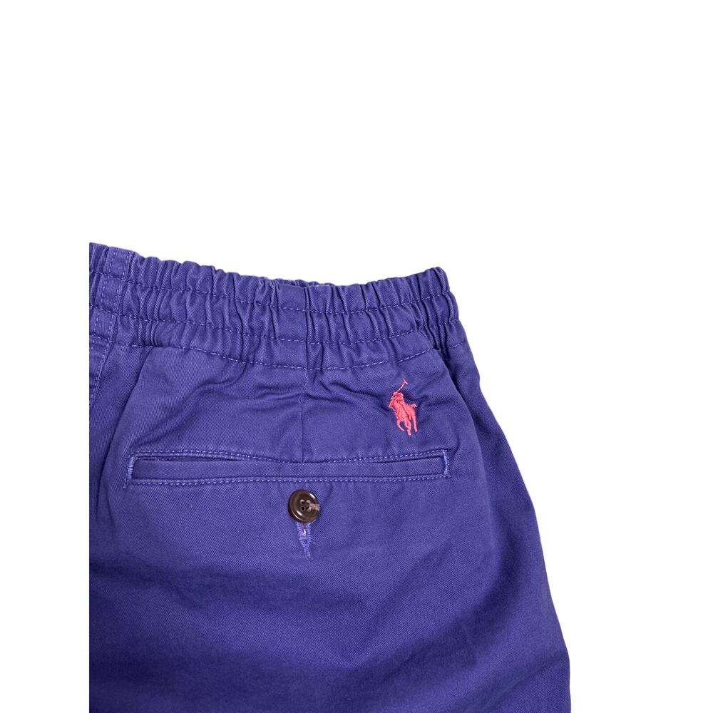 Polo Ralph Lauren Indigo Blue Pants Pink Pony Elastic Waist Small Preppy - Picture 5 of 7